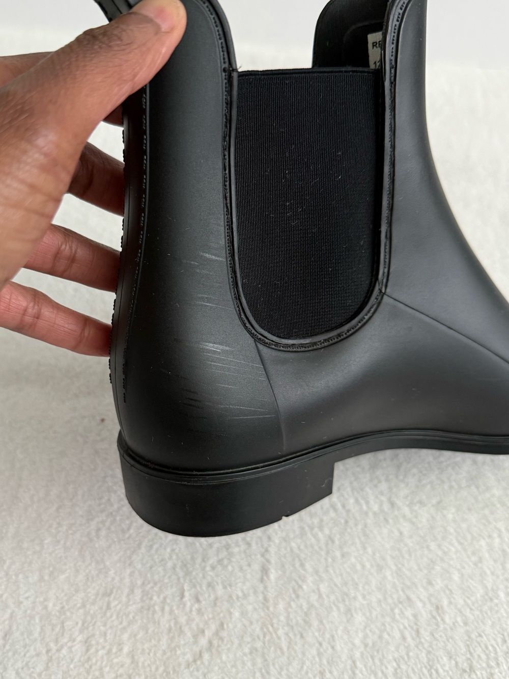 Capelli Black Chelsea Waterproof Rain Boots Women's Size 8 - Picture 9 of 12
